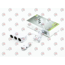 яразветвитель прикур. 3 вых.   5А/  60Вт, 1 USB 2.1А, провод 0,82м, Евро, съемный штекер