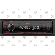 магнітола Kenwood  KMM 105 RY FM/USB/AUX/MP3/Android/знімна пан/червона підсв.