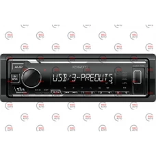 магнітола Kenwood  KMM 106 FM/USB/AUX/MP3/Android/знімна пан/біла підсв.