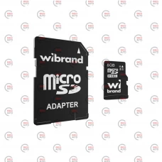 карта памяти microSDHC   8Gb class 10 (adapter SD)  Wibrand