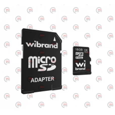 карта памяти microSDHC  16Gb class 10 (adapter SD)  Wibrand