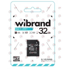 карта памяти microSDHC  32Gb class 10 (adapter SD)  Wibrand