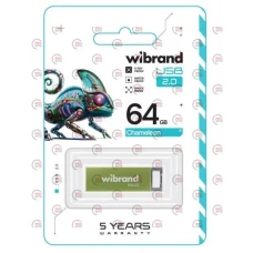 флешка USB 2.0  64Gb  Сhameleon  green  Wibrand