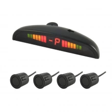парктронік 4 датчики 18,5 мм Cyclone SK-4W black LED дисплей-шкала/звук. сигнал/чорний
