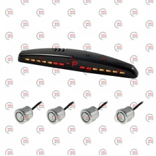 парктронік 4 датчики 18,5 мм Cyclone SV-4M LED дисплей-шкала/звук. сигнал/сірий