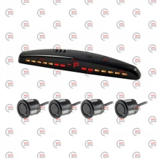 парктронік 4 датчики 18,5 мм Cyclone SV-4M LED дисплей-шкала/звук. сигнал/чорний