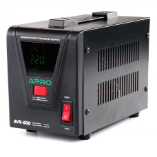 стабилизатор напряжения релейный  400W (500VA), 140-260 В, LED-дисплей, 1 розетка Apro, AVR-500