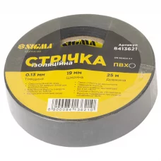 ізоляційна стрічка 25м х 19мм х 0,13мм чорна Sigma