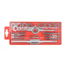 набір плашок та мітчиків  20 шт кейс пласт. Intertool