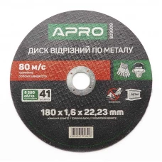 круг відрізний по металу 180 х 1,6 мм Apro