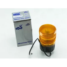 мигалка желтая LED 12/24В  d-85мм, высота 130мм, провод
