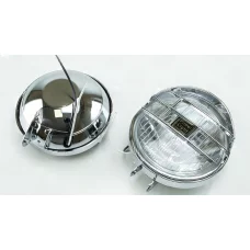противотум. кругл. d-128мм/H3/12В/55W/решетка/хром. корпус/белая DLLA