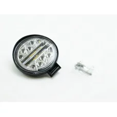 фара додаткова LED  кругла 115х28 (Дм/Ш) 102W 6000K біле+жовте тракторна (виписувати кратно2)
