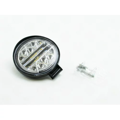 фара додаткова LED  кругла 115х28 (Дм/Ш) 102W 6000K біле+жовте тракторна (виписувати кратно2)