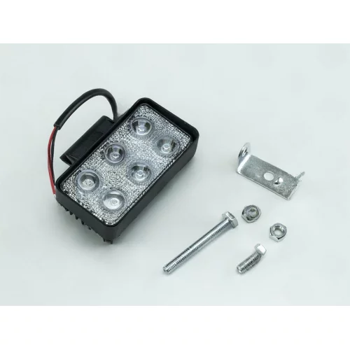 фара дополнительная LED  прямоуг. 110х60х50 (Д/В/Ш) 18W дальний