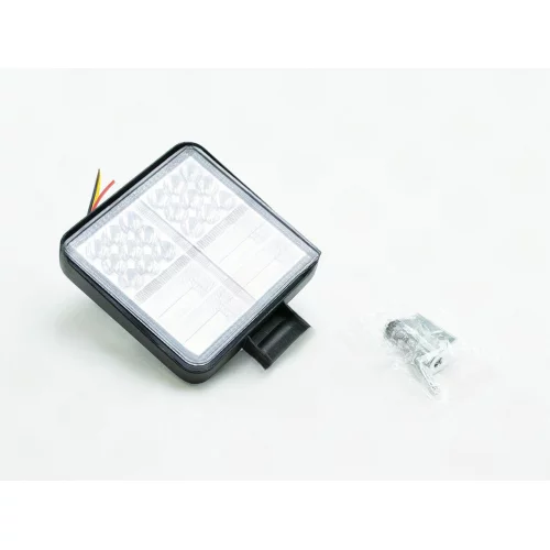 фара додаткова LED 105х105х28 (Д/В/Ш) 114W білий+жовтий