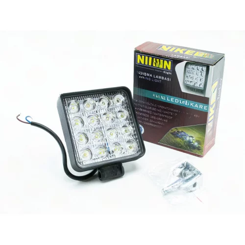фара додаткова LED 105х105х40 (Д/В/Ш) 27W ближнє світло NIKEN 16 LED