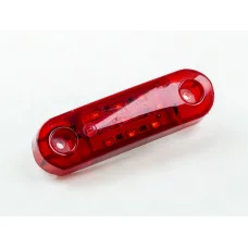 фонарь маркерн. овальный красный  87х25мм 9 LED (12/24v)