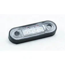 ліхтар маркерн. овальний білий 80х25мм 4 LED (12/24v) (Thoc Auto)
