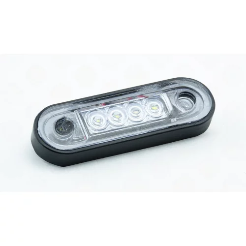 ліхтар маркерн. овальний білий 80х25мм 4 LED (12/24v) (Thoc Auto)