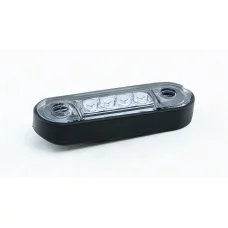 фонарь маркерн. овальный красный  80х25мм 4 LED (12/24v)