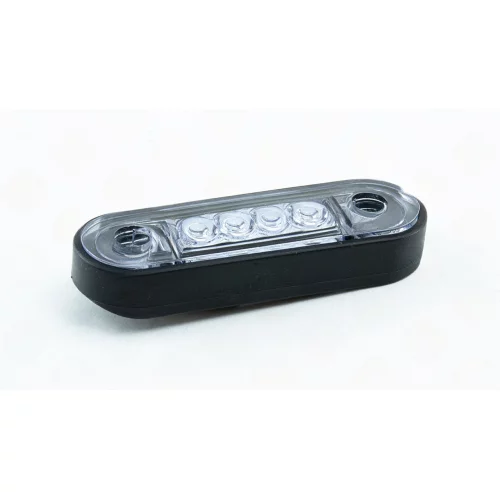 фонарь маркерн. овальный красный  80х25мм 4 LED (12/24v)