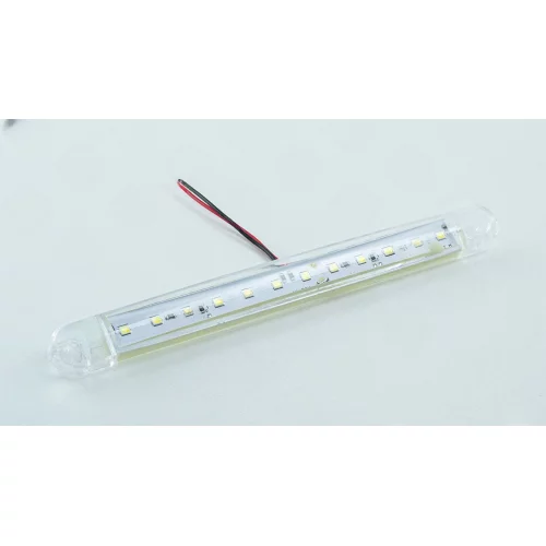 ліхтар маркерн. овальний білий 160х15мм 12 LED (12/24v)
