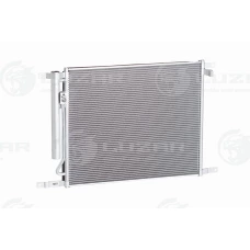 радиатор кондиционера AVEO-Т255 1,6 (08-), Vida (12-) 1,5 с рессивером (LUZAR)
