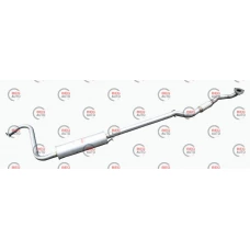 резонатор Lanos с гофрой дв.Geely (Алюмин.BOSAL)