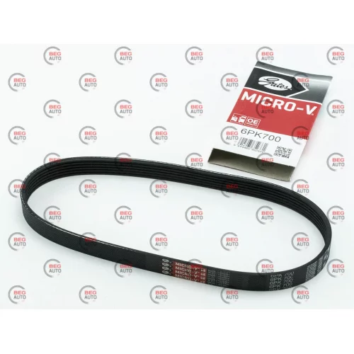ремінь генератора поліклин. 2108-2110 8-ми кл. 6PK700 (Gates)