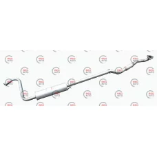 резонатор Lanos з гофрою дв.Geely (Алюмін.BOSAL)