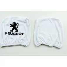 чохли на підголівники білі (2 шт)  PEUGEOT