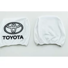 чохли на підголівники білі (2 шт)  TOYOTA