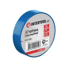 ізоляційна стрічка 15м х 17мм х 0,15мм синя Intertool