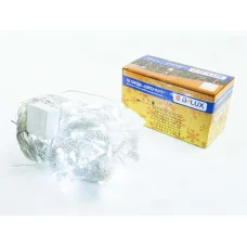 Гирлянда внутренняя 240LED 2*2м белая DELUX CURTAIN белая/прозр. штора