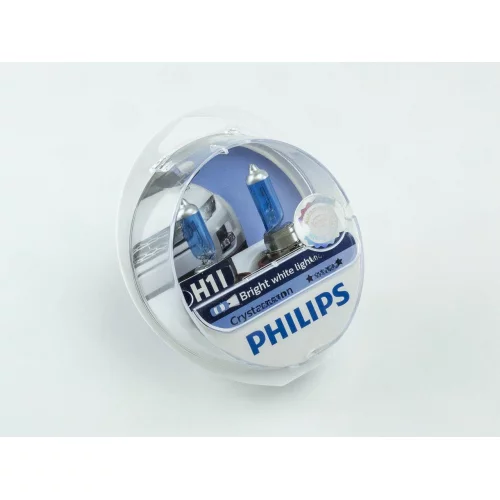 лампа H11 12V 55W PHILIPS Crystal vision 4300K+2x W5W (2шт)