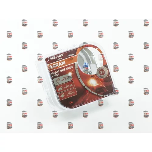 лампа H3 12V 55 W  OSRAM Night Breaker Lazer +130% (2шт)******