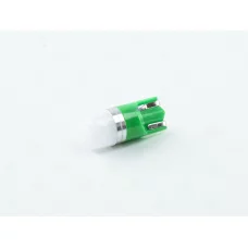 Лампа LED БЦ 12V W5W (W2,1x9,5d) T10 GREEN  1 SMD 3030 Chip Philips 120Lm (12V-24V)