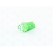 Лампа LED БЦ 12V W5W (W2,1x9,5d) T10 GREEN  1-діод (1шт)