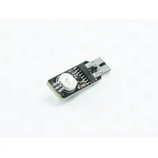 Лампа LED БЦ 12V W5W (W2,1x9,5d) T10 RGB  2W стробоскоп, 7 кольорів