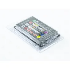 Лампа LED БЦ 12V W5W (W2,1x9,5d) T10 RGB 12 SMD COB силікон з пультом