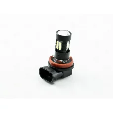 лампа H8, H9, H11 12V-24V 21 SMD 3030 с линзой мультиполярная