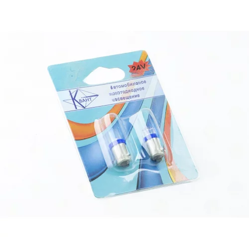 Лампа LED А 24V T4W BA9s BLUE  1 диод