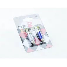 Лампа LED AC 12V T10.5х36 SV8,5 BLUE  2-діода