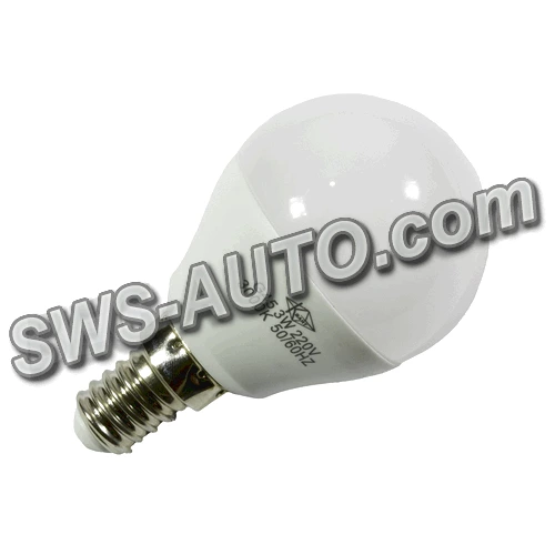 лампа светодиодная 220V E14  3W G45 3000K теплый белый