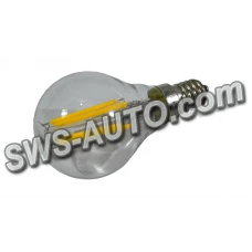 лампа побутова діодна 220V E14  4W G45 3000K Filament теплий білий