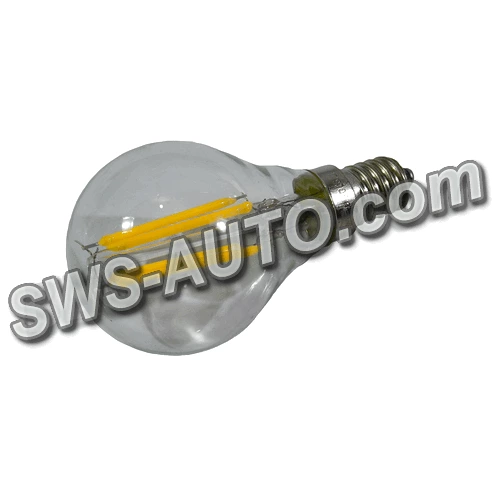 лампа побутова діодна 220V E14  4W G45 3000K Filament теплий білий