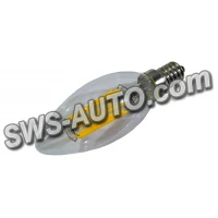 лампа светодиодная 220V E14  6W C35 3000K Filament теплый белый