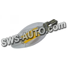 лампа побутова діодна 220V E14  6W C35 3000K Filament теплий білий