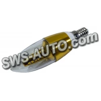 лампа побутова діодна 220V E14  3W 3000K теплий білий